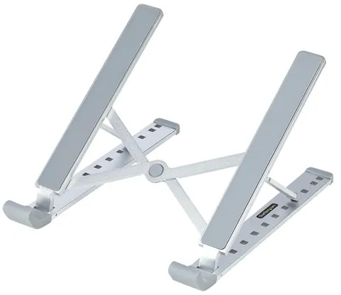 StarTech.com Hopfällbart Laptopstativ Bärbart Höjdjusterbart Ergonomiskt Laptopstativ Ventilerad Aluminiumram Stödjer 22lb (10Kg)