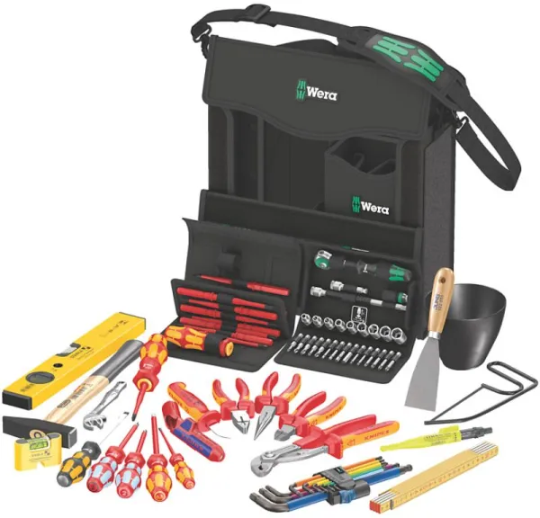 Wera 2go E 1 Verktygssats för elinstallatörer, 73 delar